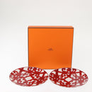 HERMES Guadalquivir Dessert plate Pottery 2Set Auth am9375-16