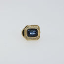 Christian Dior Earring metal Gold Blue Auth am9378-2