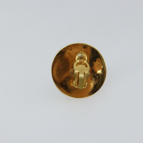 CHANEL Earring metal Gold CC Auth am9379