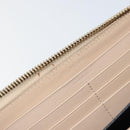 SAINT LAURENT Long Wallet Leather Beige Gold Auth am9381-10