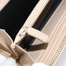 SAINT LAURENT Long Wallet Leather Beige Gold Auth am9381-19