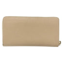 SAINT LAURENT Long Wallet Leather Beige Gold Auth am9381-2