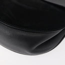 Chloe Chain Drew Shoulder Bag Leather Black Gold Auth am9382-15