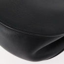 Chloe Chain Drew Shoulder Bag Leather Black Gold Auth am9382-17