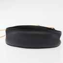 Chloe Chain Drew Shoulder Bag Leather Black Gold Auth am9382-5