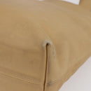 Coach Tote Bag Leather Beige Auth am9383-15