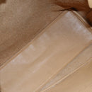 Coach Tote Bag Leather Beige Auth am9383-11