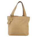 Coach Tote Bag Leather Beige Auth am9383-13