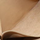 Coach Tote Bag Leather Beige Auth am9383-20