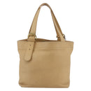Coach Tote Bag Leather Beige Auth am9383-2