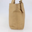 Coach Tote Bag Leather Beige Auth am9383-3