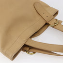 Coach Tote Bag Leather Beige Auth am9383-6
