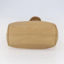 Coach Tote Bag Leather Beige Auth am9383-5