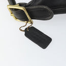 Coach Shoulder Bag Leather Black Gold Auth am9384-18