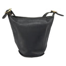 Coach Shoulder Bag Leather Black Gold Auth am9384-2