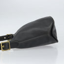 Coach Shoulder Bag Leather Black Gold Auth am9384-4