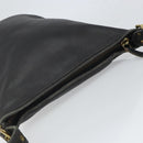 Coach Shoulder Bag Leather Black Gold Auth am9384-6