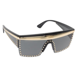 VERSACE Sunglasses plastic Black Gold Auth am9389V