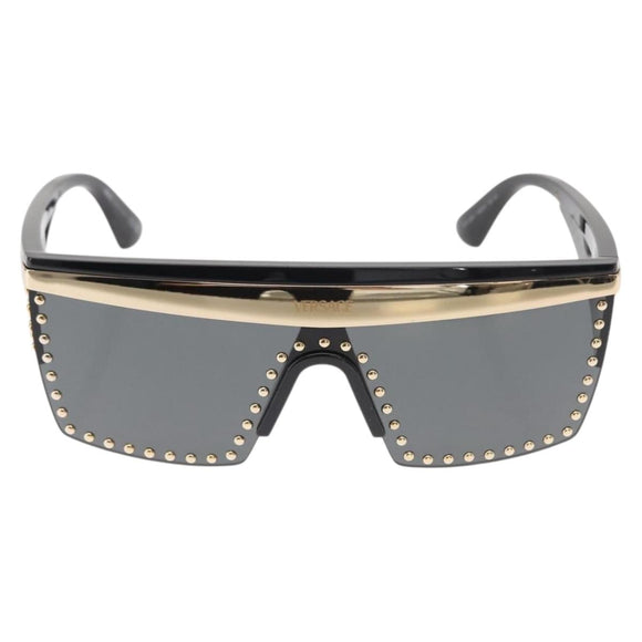 VERSACE Sunglasses plastic Black Gold Auth am9389V