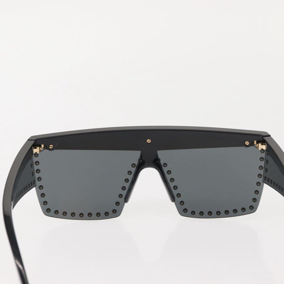 VERSACE Sunglasses plastic Black Gold Auth am9389V