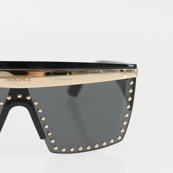 VERSACE Sunglasses plastic Black Gold Auth am9389V