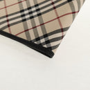 BURBERRY Nova Check Planner Case Canvas Leather Beige Black 146241 Auth am9392V-16