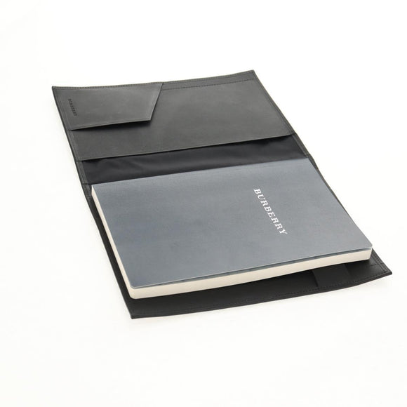 BURBERRY Nova Check Planner Case Canvas Leather Beige Black 146241 Auth am9392V