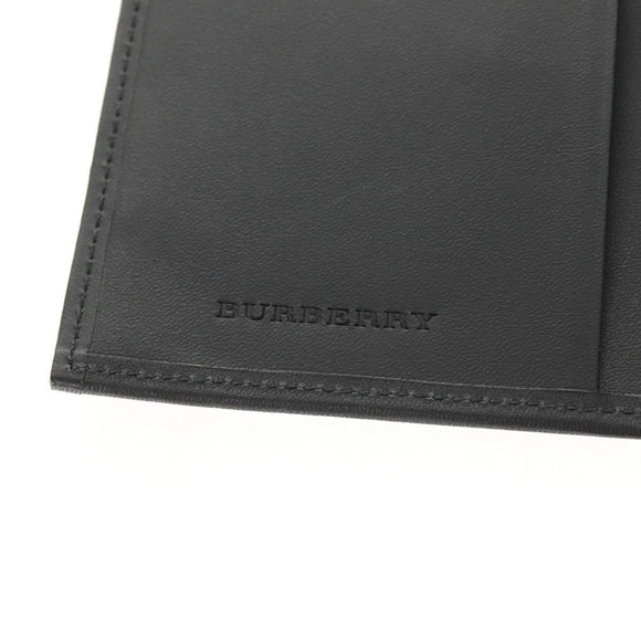 BURBERRY Nova Check Planner Case Canvas Leather Beige Black 146241 Auth am9392V