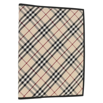 BURBERRY Nova Check Planner Case Canvas Leather Beige Black 146241 Auth am9392V
