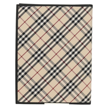 BURBERRY Nova Check Planner Case Canvas Leather Beige Black 146241 Auth am9392V - 0
