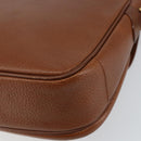 Burberrys Nova Check Shoulder Bag Leather Beige Brown gold Auth am9393-15