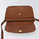 Burberrys Nova Check Shoulder Bag Leather Beige Brown gold Auth am9393-10