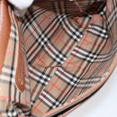 Burberrys Nova Check Shoulder Bag Leather Beige Brown gold Auth am9393-11