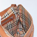Burberrys Nova Check Shoulder Bag Leather Beige Brown gold Auth am9393-18