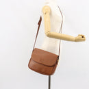 Burberrys Nova Check Shoulder Bag Leather Beige Brown gold Auth am9393-21