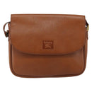 Burberrys Nova Check Shoulder Bag Leather Beige Brown gold Auth am9393-13
