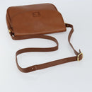 Burberrys Nova Check Shoulder Bag Leather Beige Brown gold Auth am9393-7