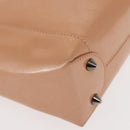 Christian Dior Maris Pearl Hand Bag Patent leather Beige pink Auth am9395-16