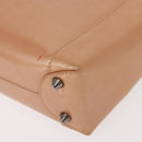Christian Dior Maris Pearl Hand Bag Patent leather Beige pink Auth am9395-9