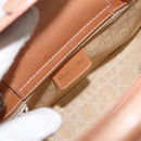 Christian Dior Maris Pearl Hand Bag Patent leather Beige pink Auth am9395-18