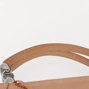 Christian Dior Maris Pearl Hand Bag Patent leather Beige pink Auth am9395-8