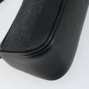 GUCCI Web Sherry Line Pouch Canvas Leather Black Silver Red 92820 Auth am9396-16