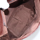 GIVENCHY Shoulder Bag Leather embossed Dark Brown Gold Auth am9398-11