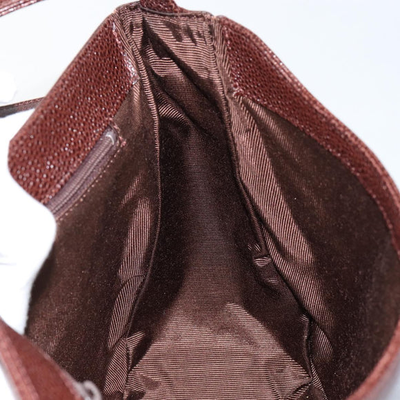 GIVENCHY Umhängetasche Leder geprägt Dunkelbraun Gold Original am9398