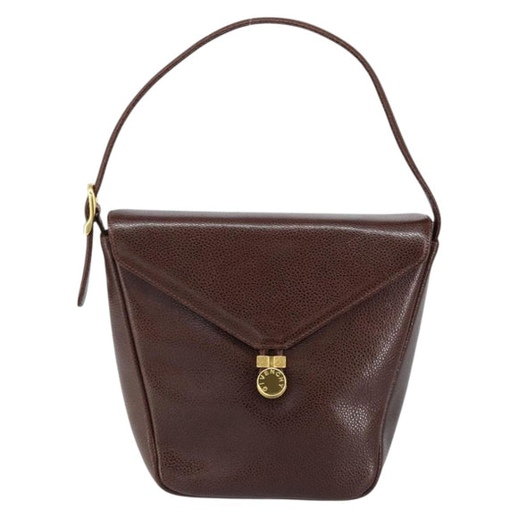 GIVENCHY Umhängetasche Leder geprägt Dunkelbraun Gold Original am9398