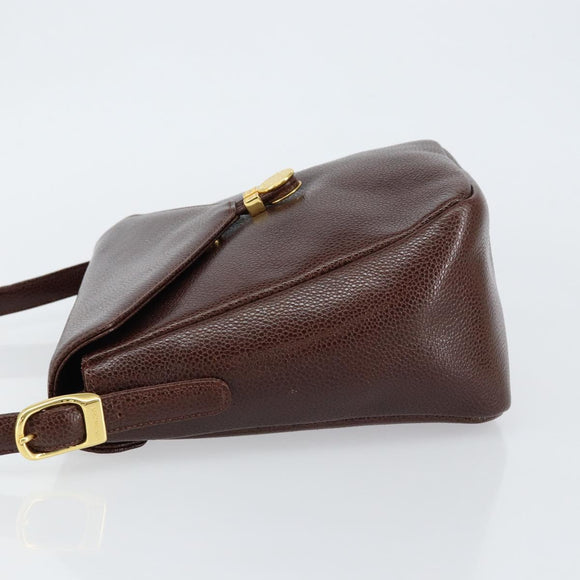 GIVENCHY Umhängetasche Leder geprägt Dunkelbraun Gold Original am9398