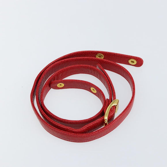 GIVENCHY Shoulder Bag Leather embossed 2way Red Gold Auth am9399