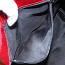 GIVENCHY Chain Shoulder Bag Enamel Red Gold Auth am9400-12