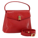 GIVENCHY Shoulder Bag Leather Embossed 2way Black Auth am9401-1