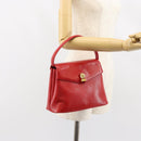 GIVENCHY Shoulder Bag Leather Embossed 2way Black Auth am9401-23